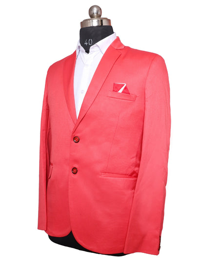 Viscose Stretch Red  Men Blazer