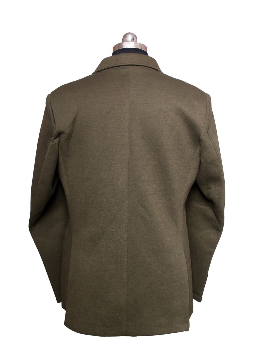 Tweed Check Blazer Mehndi Green Men Blazer