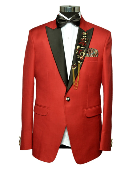 Smart Fit Smart Looks Two Piece Suit Red For Men