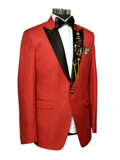 Smart Fit Smart Looks Two Piece Suit Red For Men