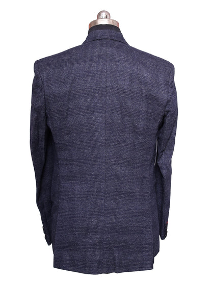 Tweed Check Dark Blue Men Blazer