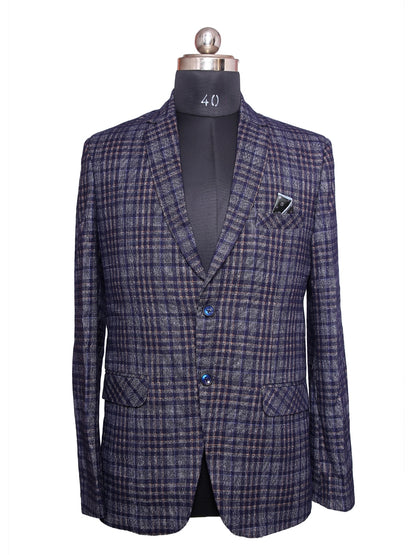 Tweed Check Grey Men Blazer