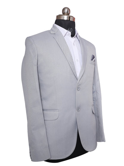 Viscose Stretch Grey Men Blazer