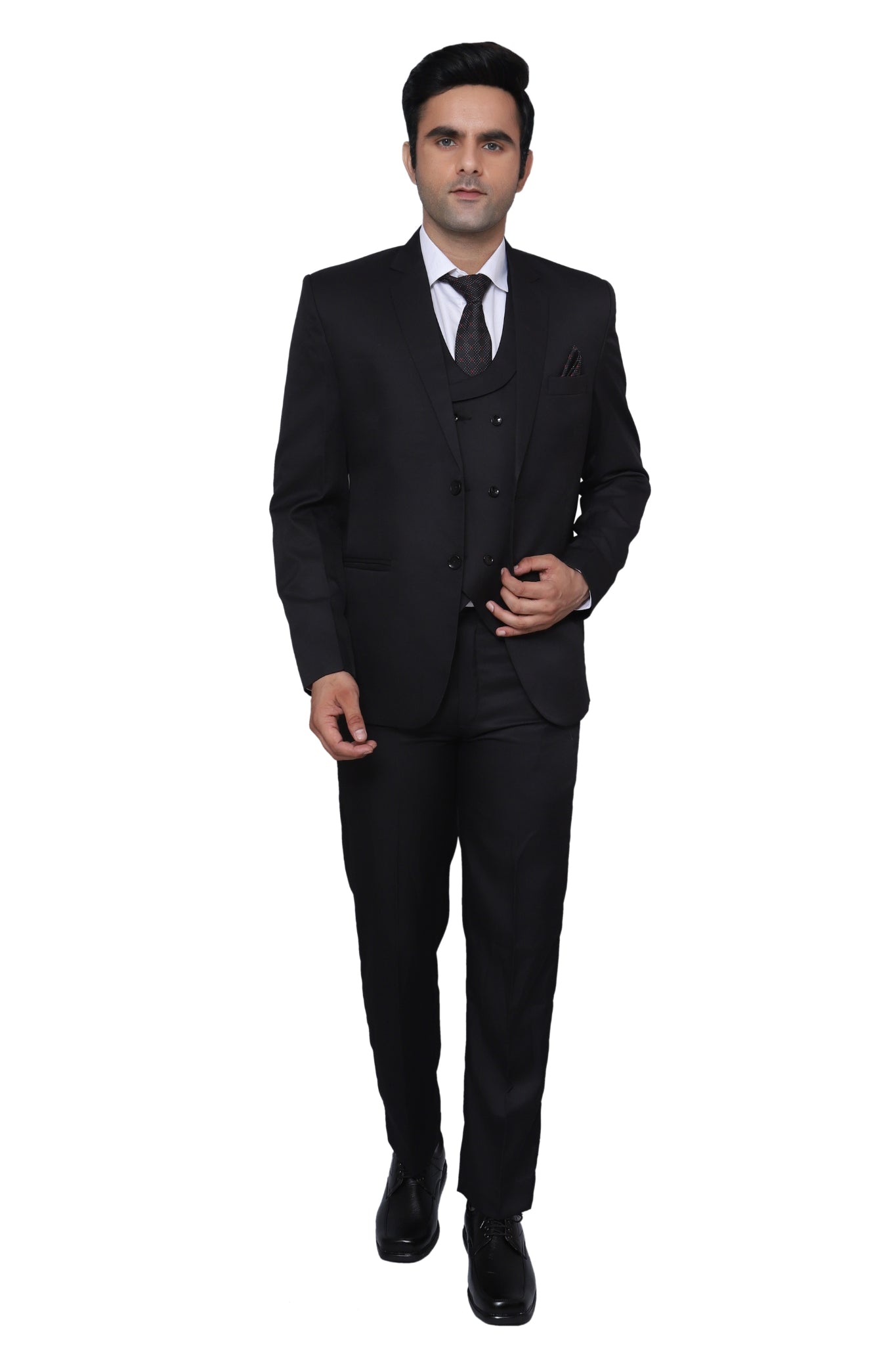 Plain Three Piece Black For Men