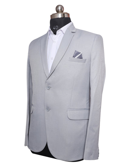 Viscose Stretch Grey Men Blazer