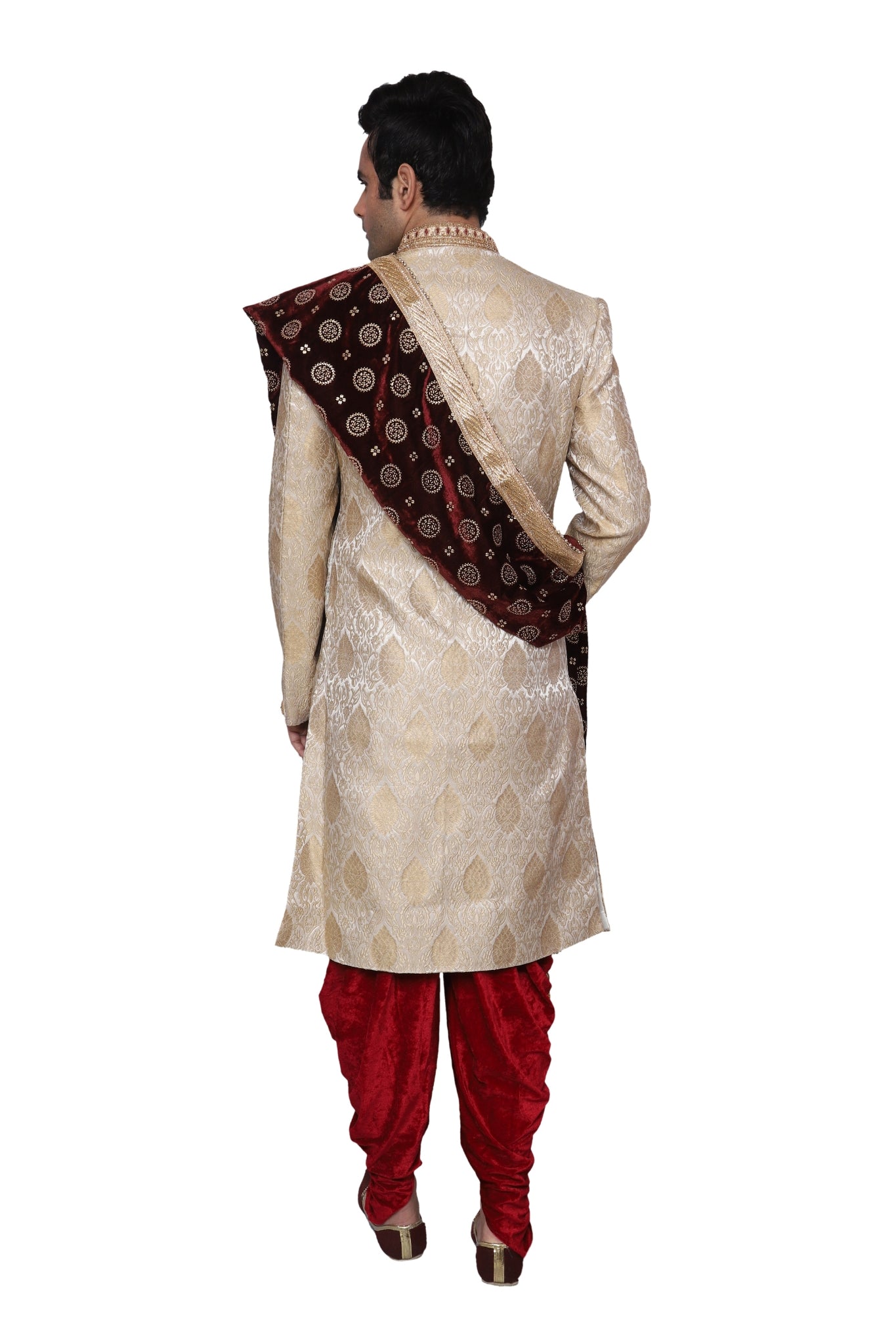 Handcrafted Gold Sherwani For Men