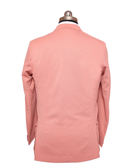 Knit Blazer Pink For Men Pattern Lycra Fabric