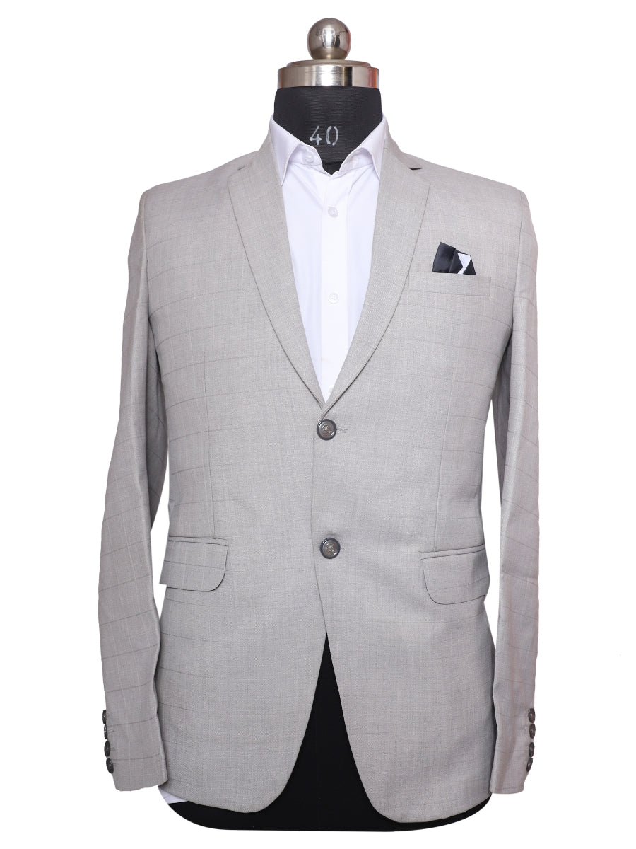 Viscose Stretch Grey Men Blazer