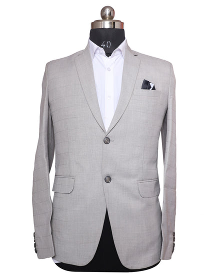 Viscose Stretch Grey Men Blazer