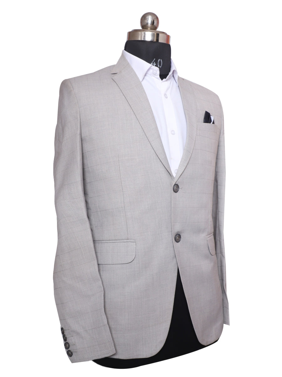 Viscose Stretch Grey Men Blazer