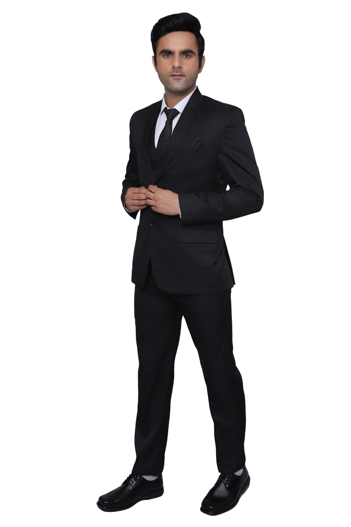 Plain Three Piece Black For Men