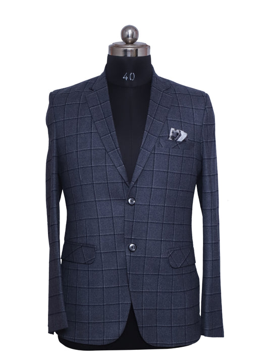 Tweed Check Grey Men Blazer