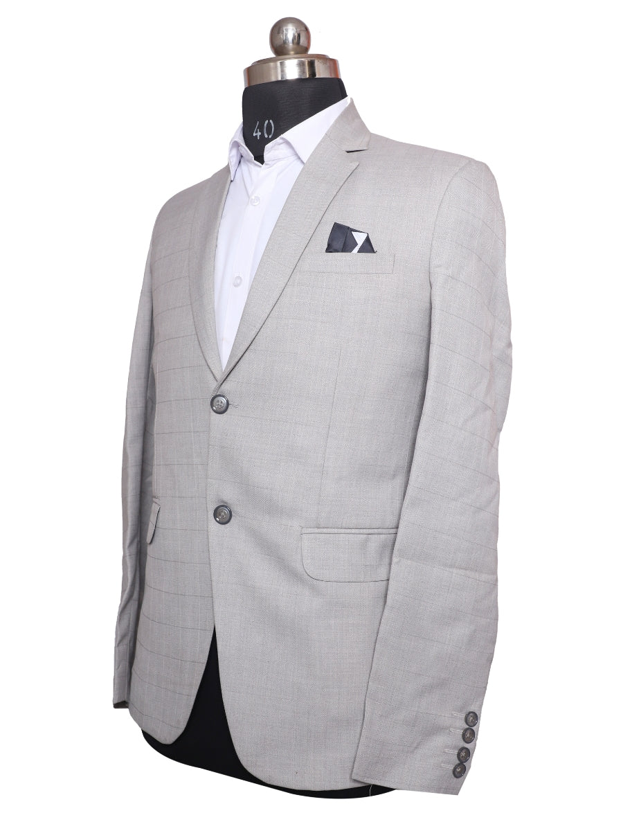 Viscose Stretch Grey Men Blazer