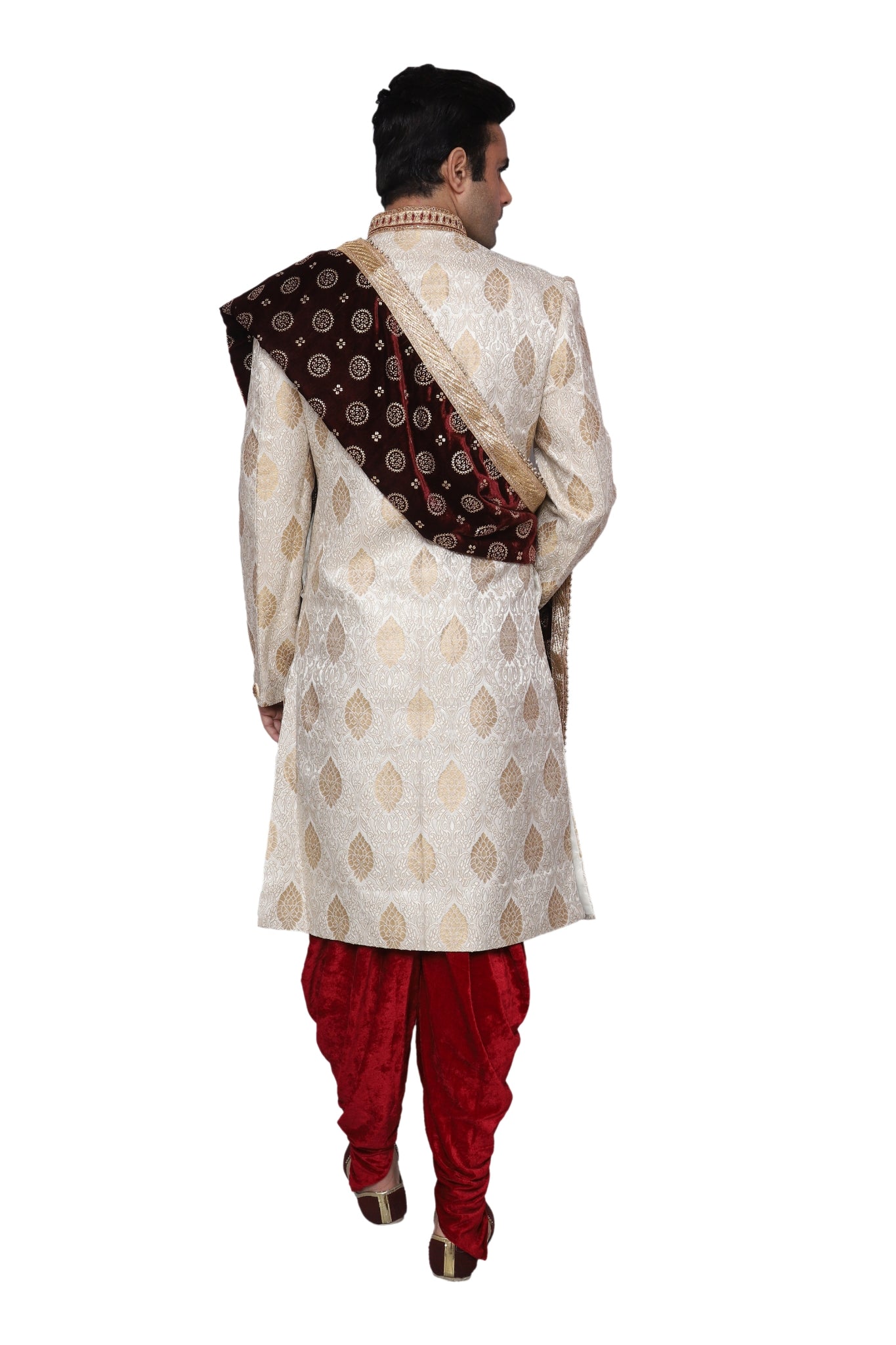 Handcrafted Gold Sherwani For Men