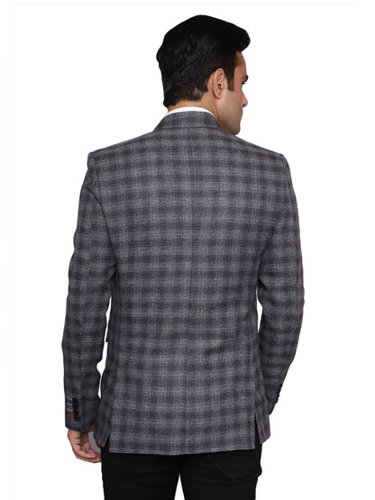 Check Blazer Grey Men Blazer