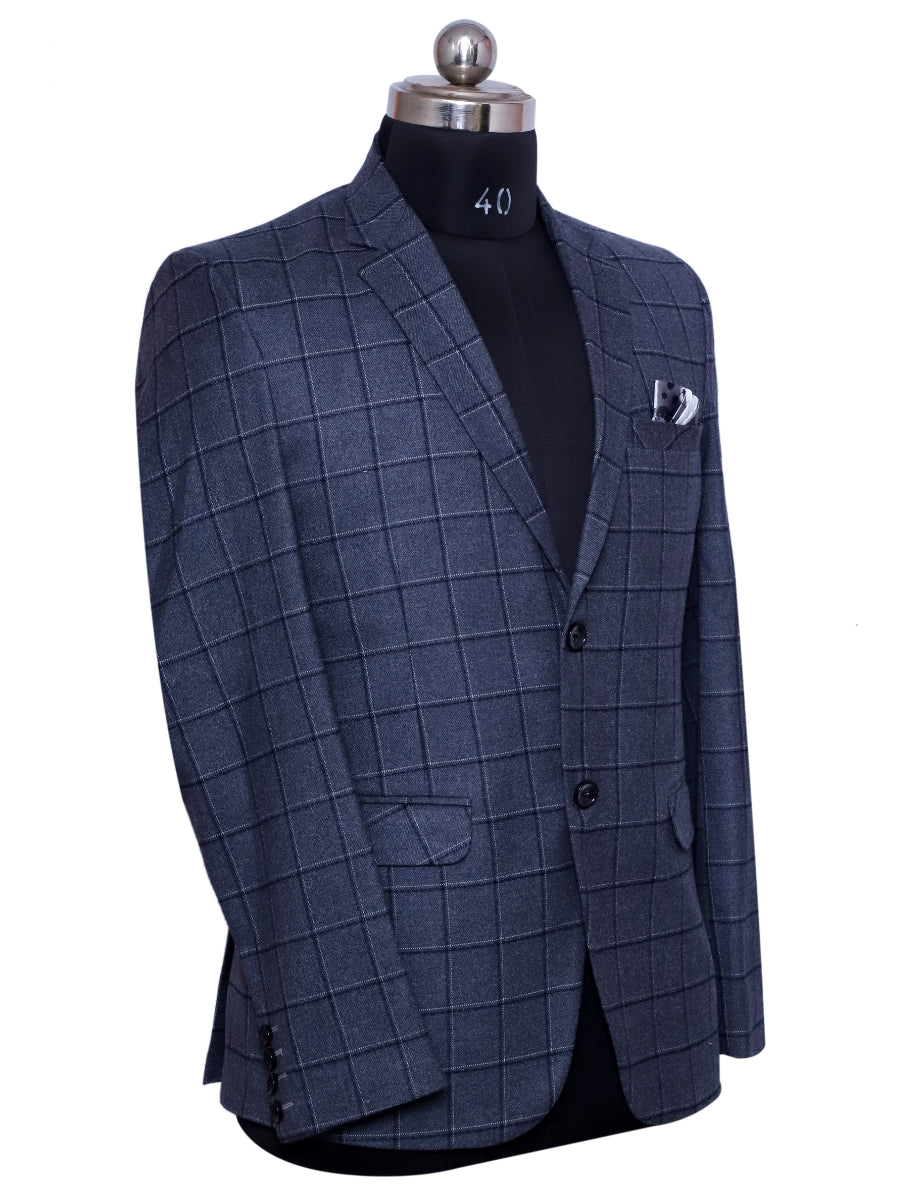 Tweed Check Grey Men Blazer