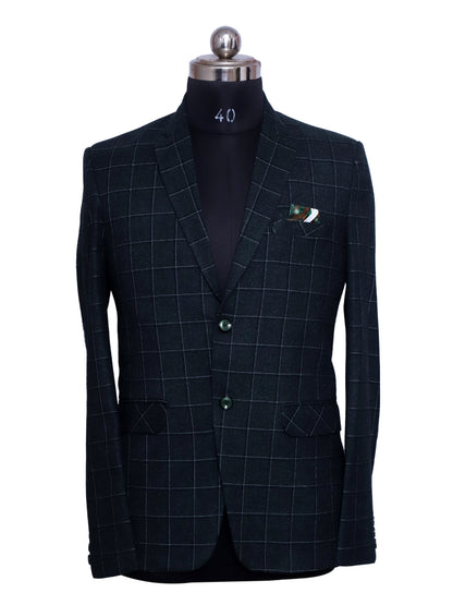 Tweed Check Deep Green Men Blazer