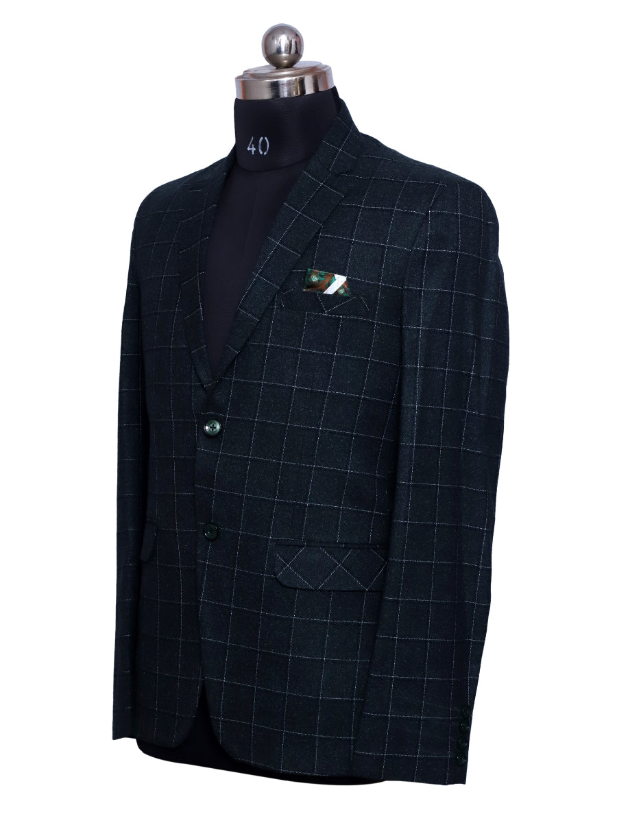 Tweed Check Deep Green Men Blazer