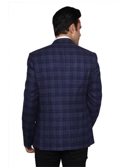 Check Blazer Royal Blue Men Blazer