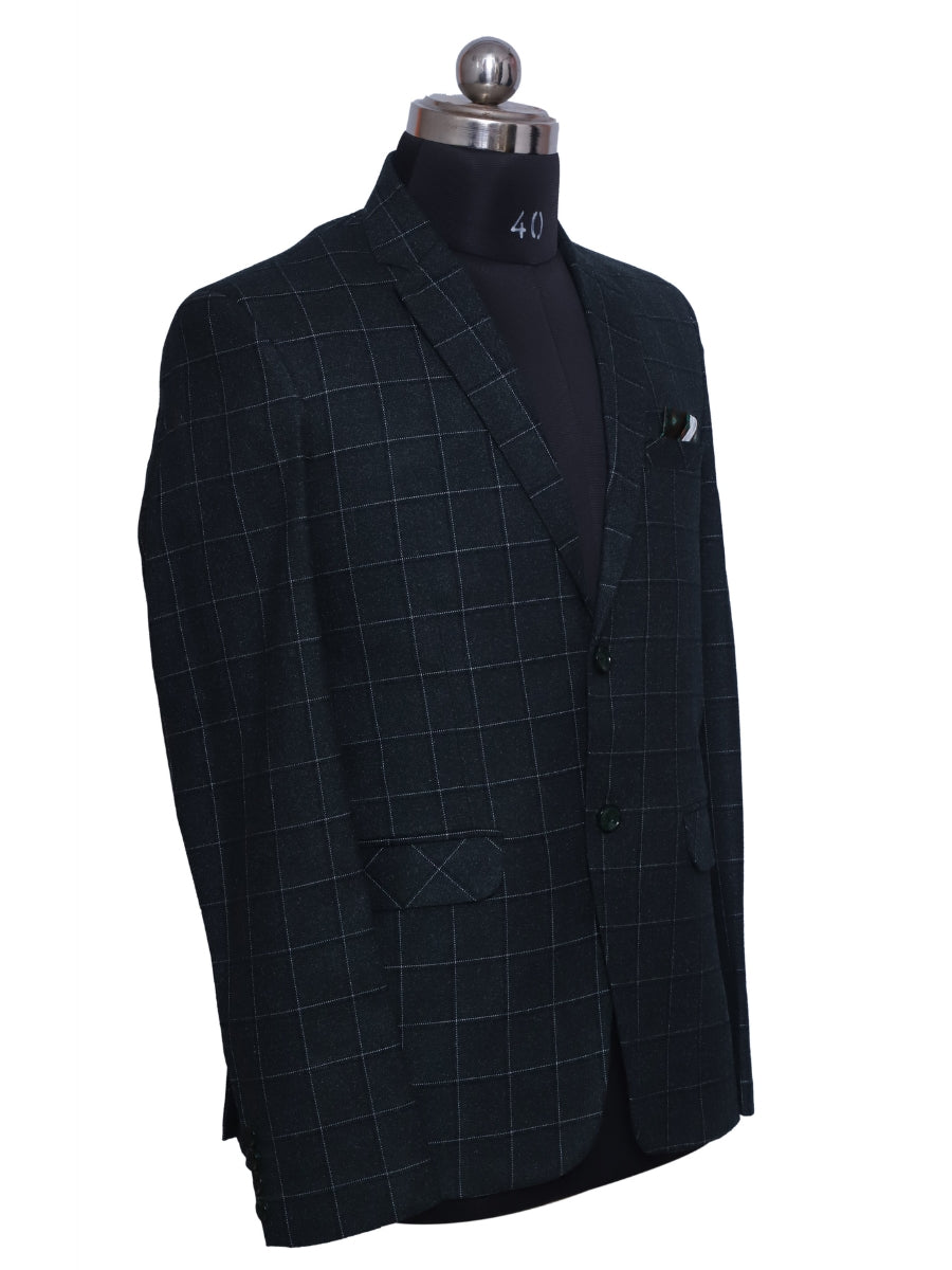 Tweed Check Deep Green Men Blazer