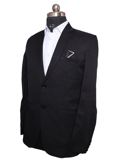 Viscose Stretch Black Men Blazer