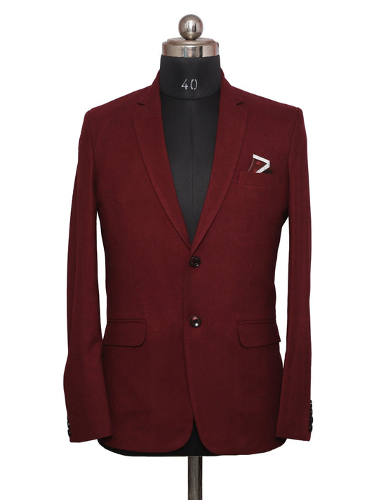 Tweed Blazers Maroon for Men