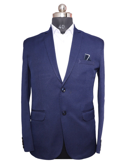 Viscose Stretch Blue Men Blazer