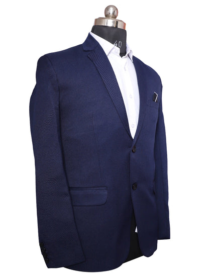 Viscose Stretch Blue Men Blazer