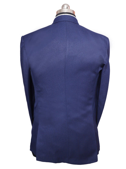 Viscose Stretch Blue Men Blazer