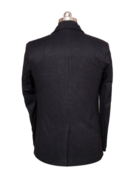 Knit Denim Blazer Black Men Blazer