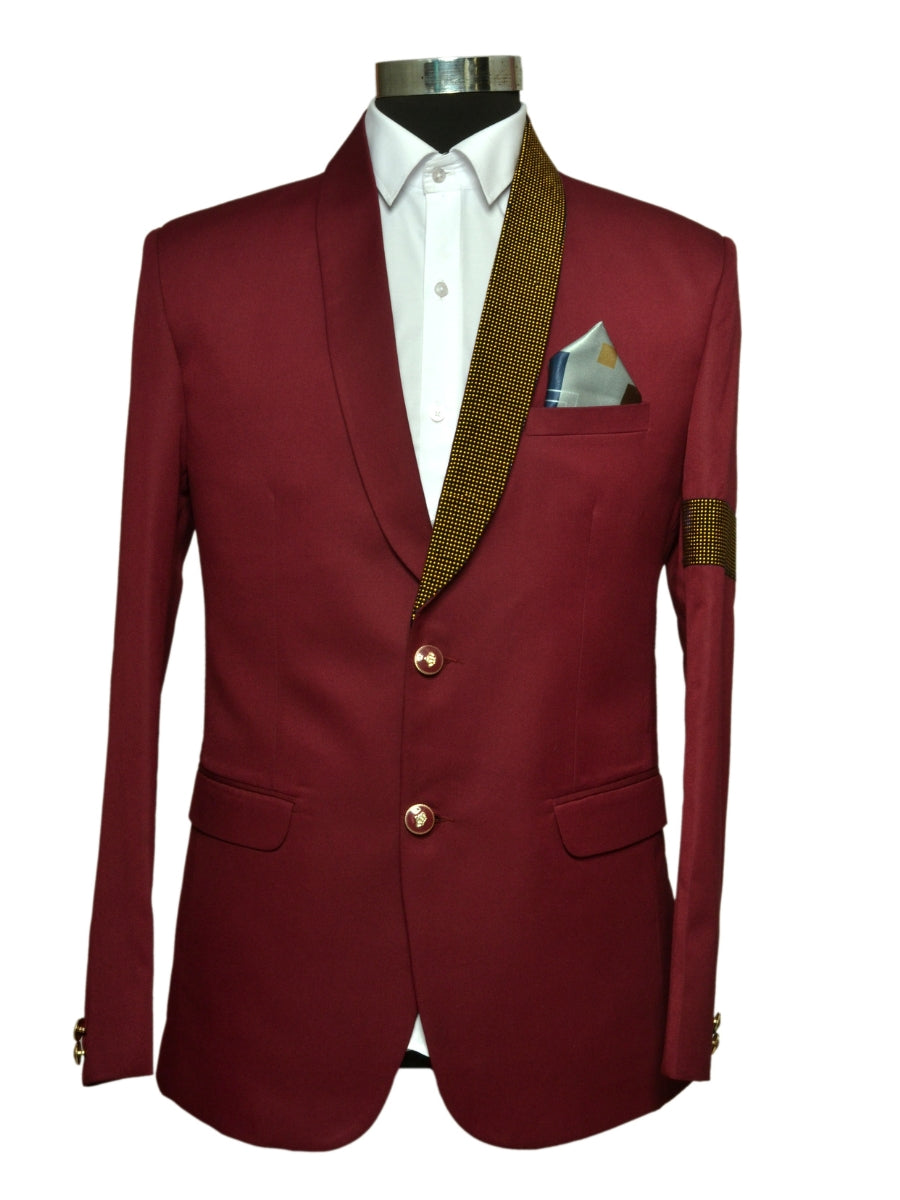 Smart Fit Smart Looks Two Piece Suit  Maroon  For Men