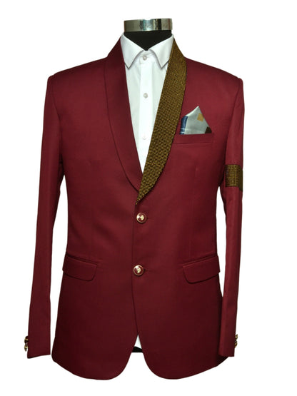 Smart Fit Smart Looks Two Piece Suit  Maroon  For Men