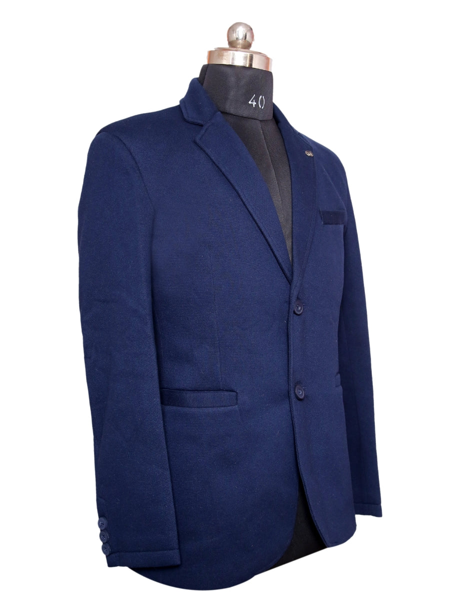 Knit Denim Blazer Blue Men Blazer