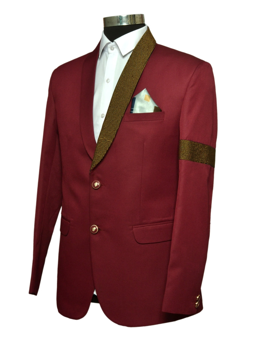 Smart Fit Smart Looks Two Piece Suit  Maroon  For Men