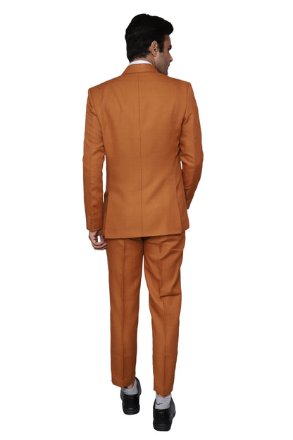 Plain Two Piece Suit Bronze for Men