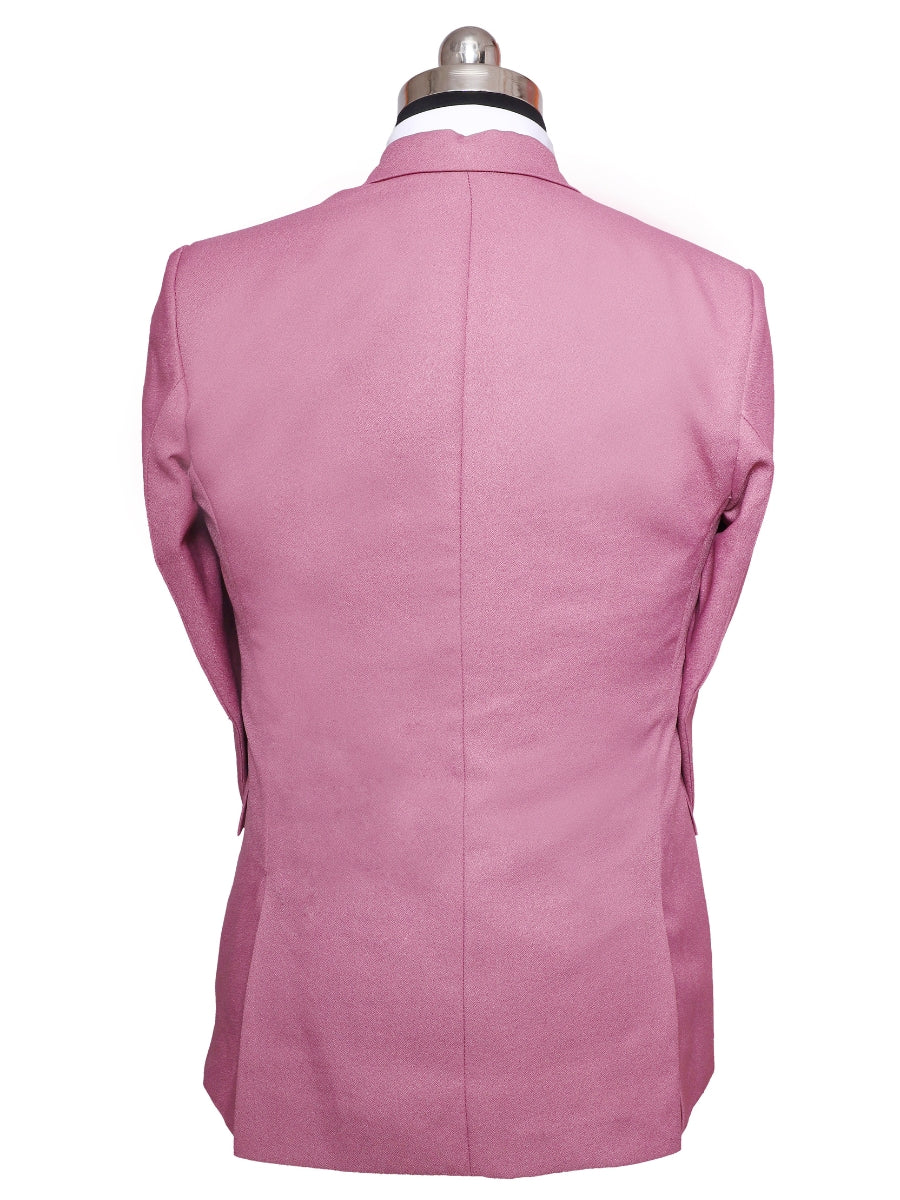 Viscose Stretch  Pink Men Blazer