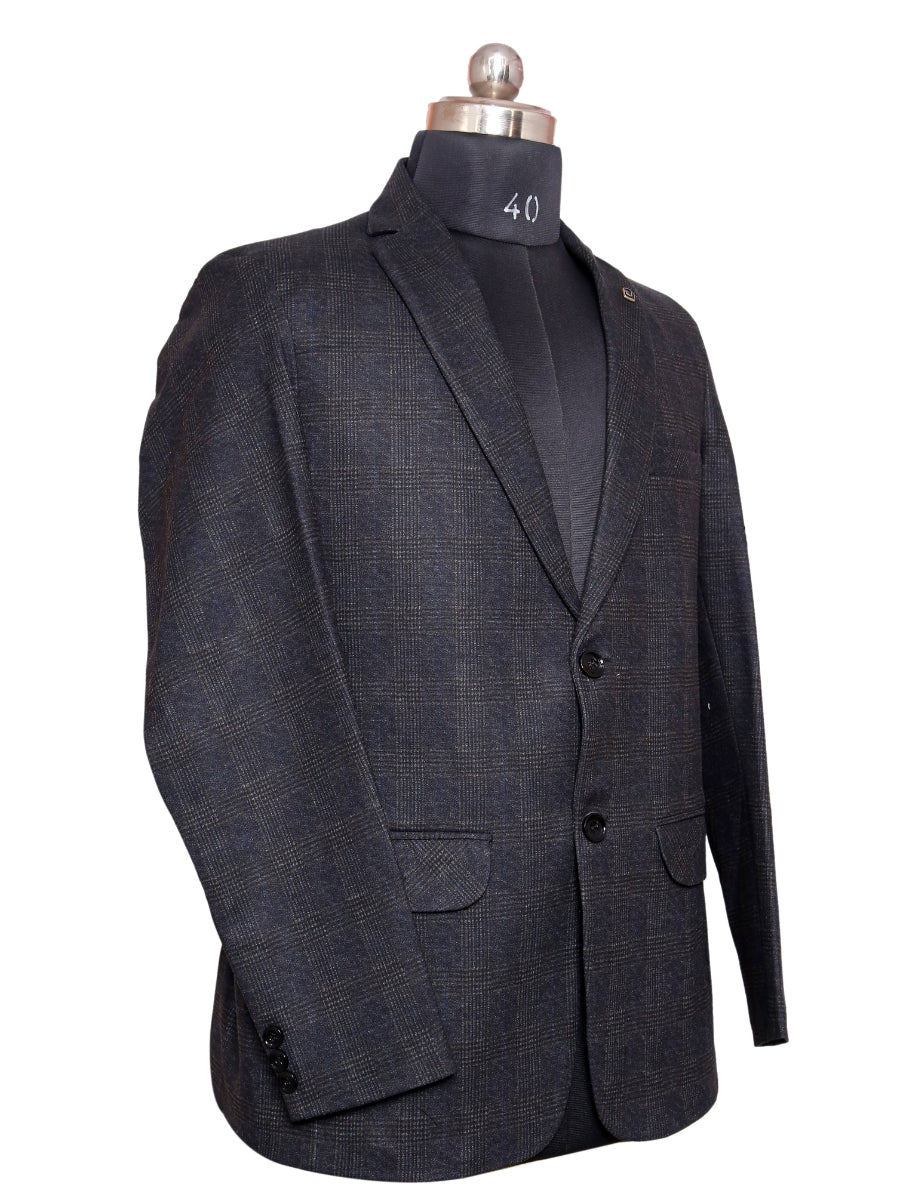 Check Blazer Grey Men Blazer