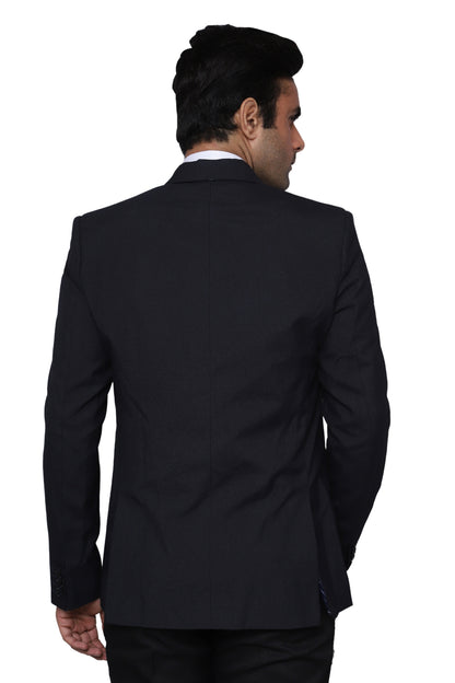 Formal Plain  Blazer Black For Men