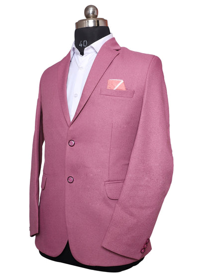 Viscose Stretch  Pink Men Blazer