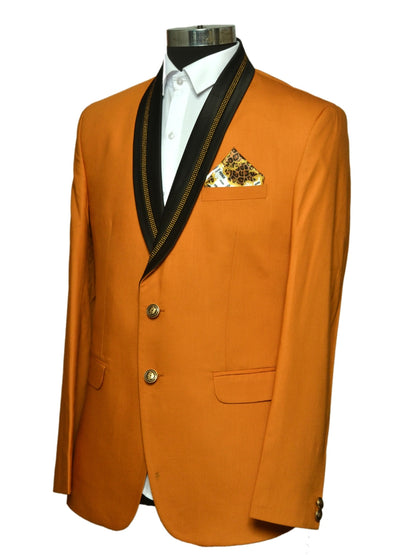 Smart Fit Smart Looks Two Piece Suit Orange  For Men