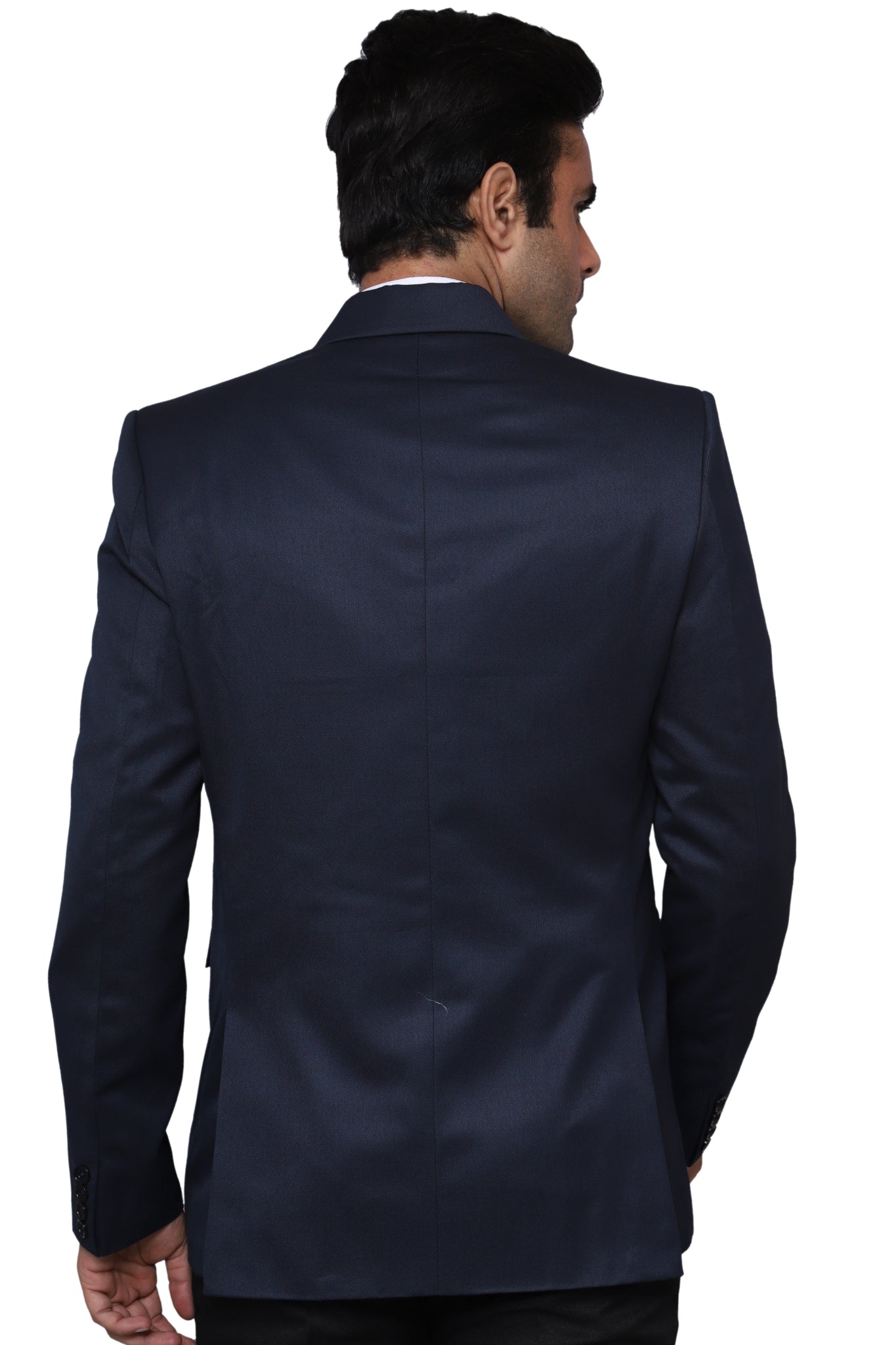 Formal Plain  Blazer Navy Blue For Men