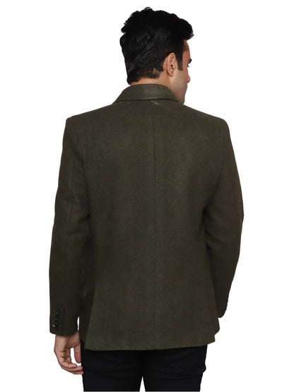 CottsWool Blazer Olive Green Men Blazer