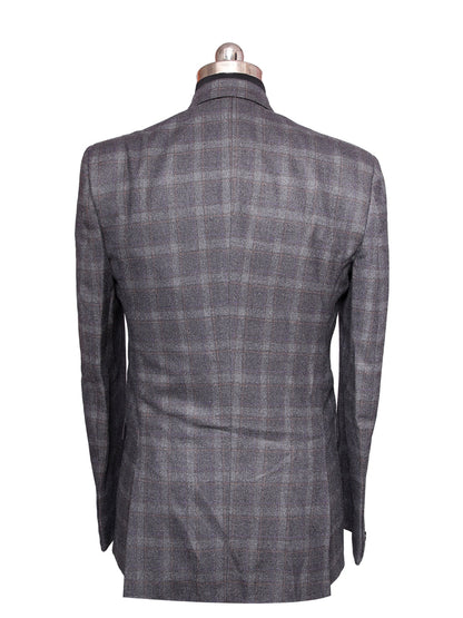 Tweed Check Blazer Grey Men Blazer