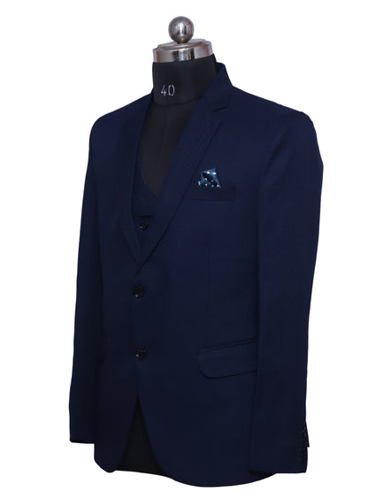 Corporate Partywear Formal Three piece Navy Blue Suit  For Men