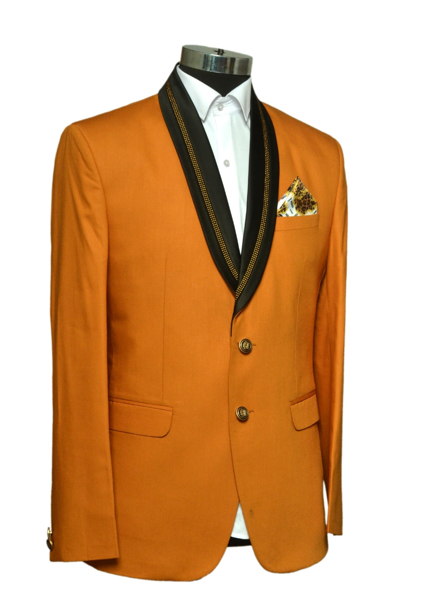 Smart Fit Smart Looks Two Piece Suit Orange  For Men